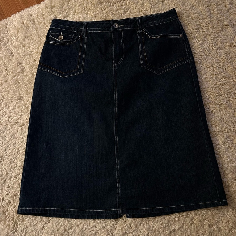 Cato Blue Pencil Skirt Knee-Length Casual